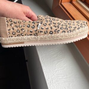 TOMS Alpargata Leopard Print Espadrille Flats